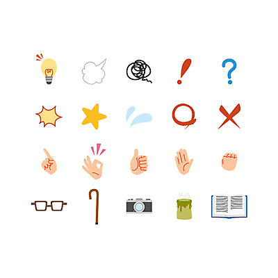 안경 말풍선 일러스트 지팡이 사람없음 책 세트 카메라 주먹 엄지손가락 검지손가락 물음표 느낌표 OK 찻잔 오브젝트 손모양 전구모양 국내일러스트 AI파일 보자기손 모양 기호 잡화 전구 손가락 모션 잔 손짓 전자제품 파일형식 벡터 손_신체부위