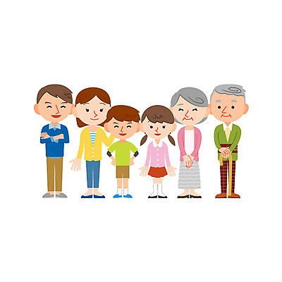 캐릭터 여자 할아버지 노년 남자 할머니 어린이 일러스트 가족 지팡이 엄마 대가족 서기 여러명 성인 자녀 아빠 일러캐릭터 AI파일 다수 관계 모션 사람 파일형식 벡터