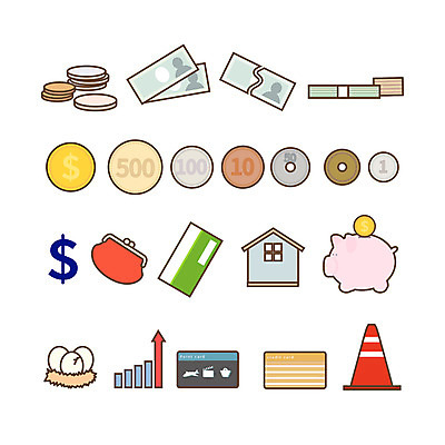 지폐 일러스트 그래프 사람없음 경제 세트 달러 알 동전 돼지저금통 신용카드 둥지 오브젝트 동전지갑 칼라콘 금융의날 국내일러스트 AI파일 돈 금융 저금통 지갑 안전장비 파일형식 벡터 법정기념일