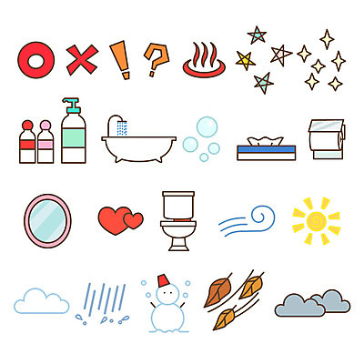 구름 별 일러스트 눈사람 바람 나뭇잎 욕조 사람없음 세트 위생용품 태양 거품 거울 물음표 하트 비 느낌표 오브젝트 변기 각티슈 두루마리화장지 국내일러스트 AI파일 자연요소 모양 기호 생활용품 잎 날씨 화장지 파일형식 벡터