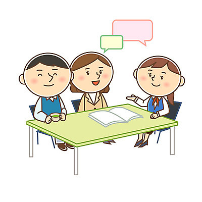 캐릭터 여자 남자 말풍선 일러스트 성인 책 세명 찻잔 책상 상담 일러캐릭터 AI파일 가구 잔 사람 파일형식 벡터