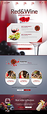 PSD 외국인 템플릿 여자 웹템플릿 와인잔 포도 사이트템플릿 여러명 20대 성인 홈페이지 장미 레스토랑 와인 홈페이지시안 레드와인 랜딩페이지 이미지템플릿 꽃 다수 술잔 과일 주류 사람 인종 청년 식당 파일형식