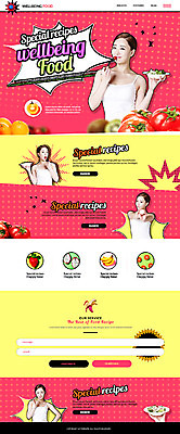 PSD 템플릿 여자 웹템플릿 다이어트 채소 과일 사이트템플릿 여러명 20대 성인 홈페이지 홈페이지시안 샐러드 한국인 신선 유기농 웰빙음식 랜딩페이지 이미지템플릿 웰빙 음식 다수 건강 사람 동양인 청년 건강식 파일형식