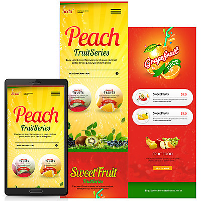 PSD 템플릿 음료 웹템플릿 오렌지 과일 모바일 사람없음 신선 모바일템플릿 모바일웹 복숭아 이미지템플릿 파일형식