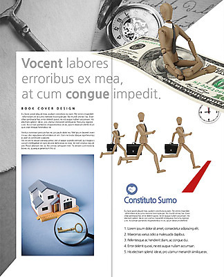 PSD 템플릿 편집 표지디자인 북디자인 출판디자인 내지 리플렛 지폐 2단접지 북커버 서류가방 비즈니스 열쇠 부동산 주택 팜플렛 사람없음 금융 달리기 모형 달러 카펫 비즈니스맨 구체관절인형 확대경 회중시계 이미지템플릿 남자 인형 시계 돈 가방 모션 건물 경제 직장인 재산 파일형식