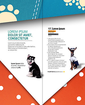 PSD 템플릿 편집 표지디자인 북디자인 출판디자인 내지 리플렛 두마리 2단접지 북커버 팜플렛 사람없음 강아지 알래스칸말라뮤트 강아지옷 미니어처핀셔 개발자국 반려 이미지템플릿 2 반려동물 개 발자국 애견용품 파일형식 핀셔