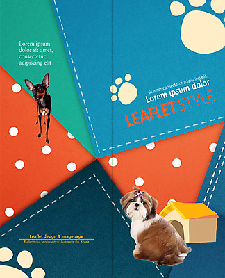 PSD 템플릿 편집 표지디자인 북디자인 출판디자인 표지 리플렛 두마리 2단접지 북커버 팜플렛 사람없음 강아지 시츄 개집 미니어처핀셔 개발자국 반려 이미지템플릿 2 반려동물 개 발자국 애견용품 파일형식 핀셔