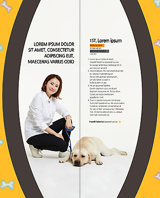 전신 PSD 템플릿 편집 표지디자인 북디자인 출판디자인 여자 내지 엎드리기 리플렛 2단접지 북커버 한명 웃음 앉기 팜플렛 성인 30대 한국인 개 목줄 반려 이미지템플릿 1 포유류 모션 표정 사람 동양인 장년 파일형식 반려용품