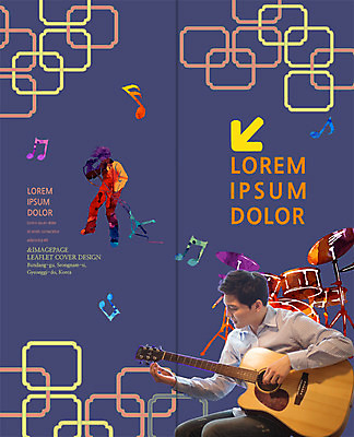 PSD 템플릿 편집 표지디자인 북디자인 출판디자인 표지 남자 음악 리플렛 연주 2단접지 북커버 음표 노래 앉기 팜플렛 20대 성인 취미 두명 옆모습 한국인 기타 마이크 드럼 이미지템플릿 기호 뷰포인트 음향기기 모션 현악기 문화예술 타악기 사람 동양인 청년 파일형식
