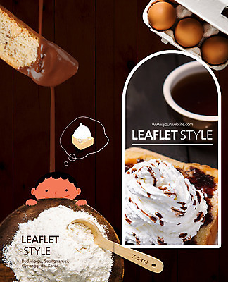 PSD 템플릿 편집 표지디자인 북디자인 출판디자인 표지 어린이 음식 빵 리플렛 말풍선 2단접지 북커버 한명 팜플렛 계란 생크림 밀가루 홈베이킹 제빵 계량스푼 초코시럽 이미지템플릿 1 주방용품 사람 제과제빵 초콜릿 알 가루 크림 시럽 파일형식