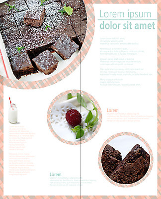 PSD 템플릿 편집 표지디자인 북디자인 출판디자인 내지 음식 빵 리플렛 2단접지 북커버 유리병 디저트 빨대 팜플렛 사람없음 우유 브라우니 산딸기스무디 이미지템플릿 병_용기 유제품 파일형식