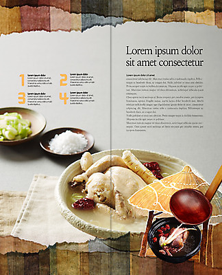 PSD 템플릿 편집 그릇 표지디자인 북디자인 출판디자인 내지 한식 음식 리플렛 2단접지 북커버 여름음식 팜플렛 사람없음 닭고기 인삼 국자 대추 소금 원두막 삼계탕 파 제철음식 이미지템플릿 식기 채소 주방용품 육류 삼 보양식 제철 파일형식 여름_계절