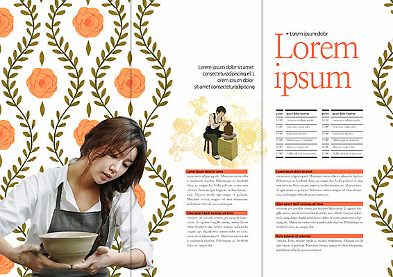 PSD 템플릿 편집 표지디자인 북디자인 출판디자인 여자 남자 꽃 내지 리플렛 북커버 3단접지 앉기 팜플렛 상반신 20대 성인 취미 두명 한국인 도자기 작업실 도자기공예 공예 이미지템플릿 식물 모션 사람 동양인 청년 파일형식