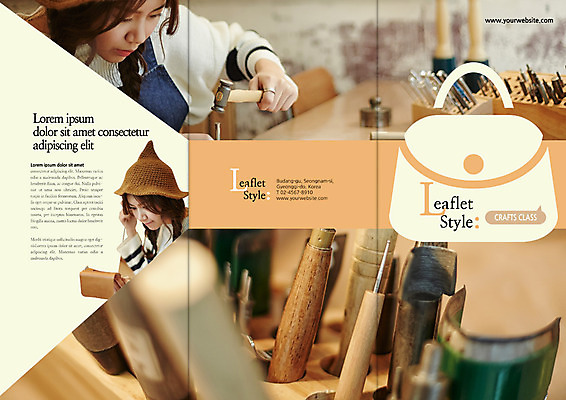 PSD 템플릿 편집 모자 표지디자인 북디자인 출판디자인 여자 표지 리플렛 북커버 3단접지 팜플렛 상반신 20대 성인 취미 두명 한국인 핸드백 공구 작업실 망치 공예 가죽공예 이미지템플릿 잡화 가방 사람 동양인 청년 도구 파일형식