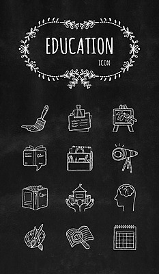 아이콘 교육 학교 집게 사람없음 책 망원경 미술도구 달력 붓 팔레트 라인아이콘 오브젝트 이젤 두뇌 페인트붓 2D아이콘 AI파일 뇌 파일형식 벡터