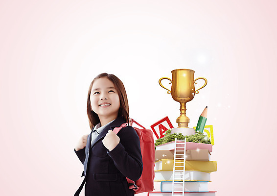 PSD 편집 편집이미지 알파벳 응시 어린이교육 교육 교복 어린이 사다리 책가방 한명 웃음 소녀 상반신 책 연필 한국인 트로피 이미지편집 1 영어 시선 옷 여자 가방 학용품 표정 사람 동양인 필기구 도구 상_우승 파일형식