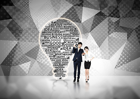 전신 PSD 편집 편집이미지 여자 남자 전구 협력 서기 웃음 20대 성인 두명 파이팅 주먹 한국인 비즈니스맨 비즈니스우먼 손모으기 이미지편집 비즈니스 모션 표정 사람 동양인 손짓 청년 직장인 파일형식