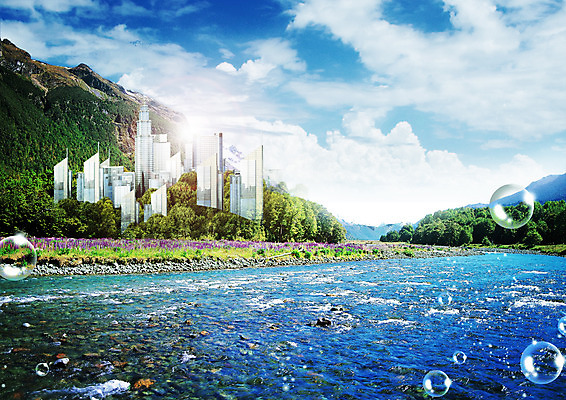 PSD 구름 편집 편집이미지 비즈니스 하늘 산 빌딩 사람없음 강 물방울 이미지편집 자연요소 건물 파일형식