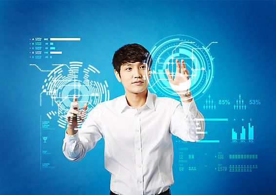 PSD 편집 편집이미지 남자 그래프 스마트라이프 한명 상반신 성인 30대 터치 한국인 비즈니스맨 스마트 3D영화 터치스크린 이미지편집 1 라이프스타일 컨셉 비즈니스 사람 동양인 장년 직장인 영화 파일형식