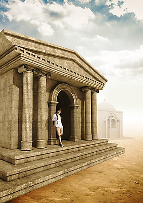 전신 PSD 구름 편집 편집이미지 건축물 남자 여행 서양건축 하늘 신전 한명 서기 20대 성인 계단 한국인 이미지편집 자연요소 1 건축 고건축 해외건축 모션 사람 동양인 청년 파일형식