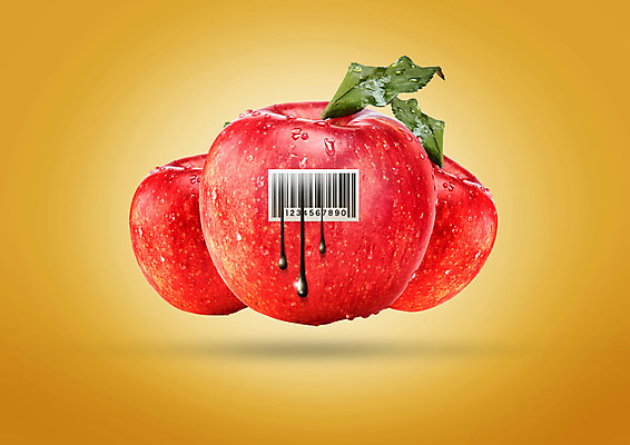 PSD 편집 편집이미지 음식 잎 사람없음 흐름 신선 사과 바코드 이미지편집 식물 컨셉 과일 파일형식