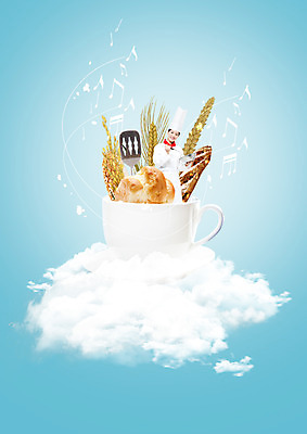 PSD 구름 편집 편집이미지 여자 음식 빵 음표 주방용품 곡류 요리사모자 한명 상반신 20대 성인 요리사 한국인 커피잔 조리복 이삭 제빵 이미지편집 자연요소 직업 모자_잡화 1 기호 커피 음악 생활용품 유니폼 잔 사람 동양인 청년 제과제빵 파일형식