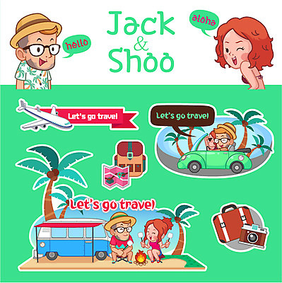 캐릭터 모자 커플 여자 남자 여행 스티커 지도 일러스트 배낭 자동차 비행기 여러명 성인 여름 세트 야자수 카메라 여행가방 모닥불 오픈카 캠핑카 마시멜로우 일러캐릭터 AI파일 나무 잡화 계절 육상교통 다수 가방 관계 항공교통 승용차 불 디저트 대중교통 사람 전자제품 파일형식 벡터