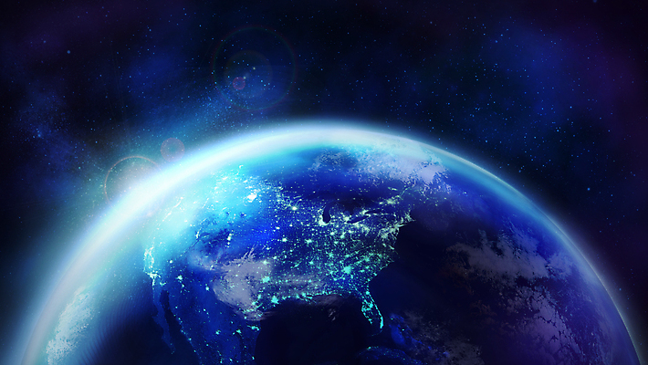 JPG 해외이미지 지구 일러스트 사람없음 파란색 3D 우주 해외202004 해외일러스트 컬러 디지털합성 파일형식 이미지허브