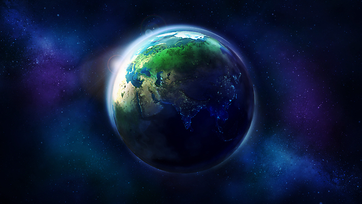 JPG 해외이미지 지구 일러스트 사람없음 파란색 우주 해외202004 해외일러스트 컬러 파일형식 이미지허브