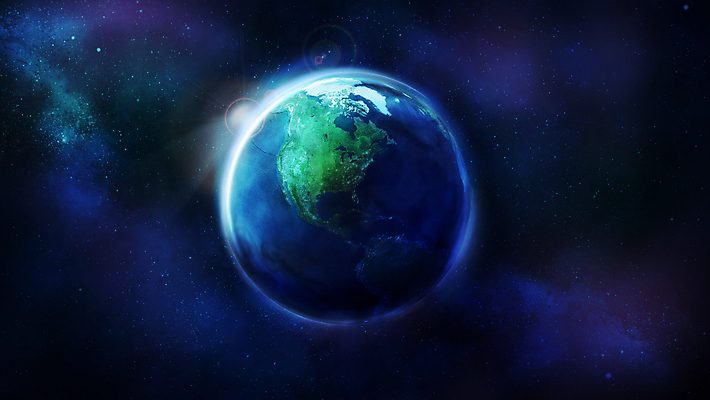 JPG 해외이미지 지구 일러스트 사람없음 파란색 우주 해외202004 해외일러스트 컬러 파일형식 이미지허브