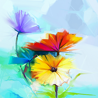 JPG 해외이미지 꽃 일러스트 사람없음 그림 손그림 유화 해외202004 해외일러스트 식물 미술 파일형식 이미지허브