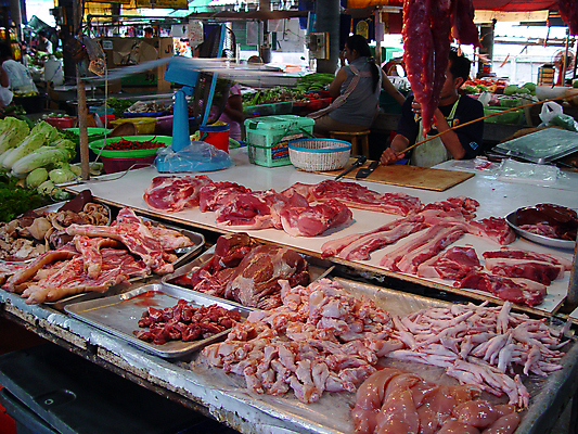 포토 JPG 해외이미지 아시아 음식 비즈니스 태국 건강 육류 사람없음 야외 세일 상점 신선 시장 구매 상품 가격 오브젝트 상업 소매 정육점 해외202004 해외포토 나라 식재료 쇼핑 파일형식 이미지허브