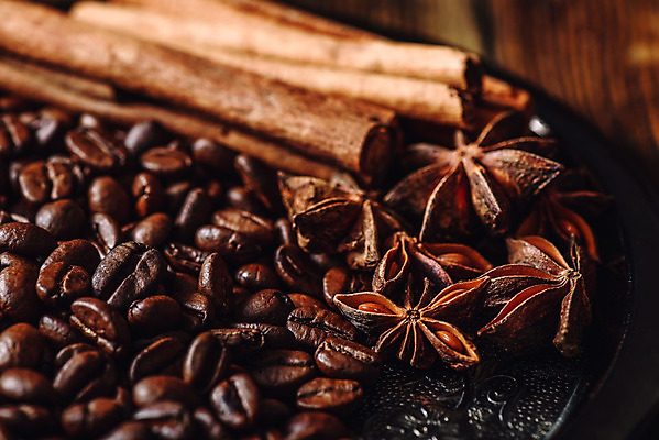 포토 JPG 해외이미지 실내 사람없음 원두 향신료 시나몬스틱 해외202004 팔각회향 해외포토 커피 내부 시나몬 향미료 파일형식 이미지허브