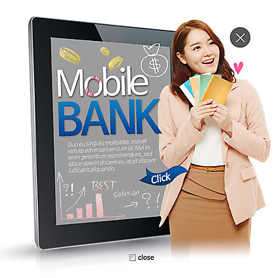 PSD 템플릿 여자 웹템플릿 팝업 이벤트팝업 웹팝업 스마트라이프 한명 성인 태블릿 한국인 통장 레이어팝업 모바일뱅킹 이미지템플릿 1 라이프스타일 사람 동양인 금융 전자제품 스마트기기 뱅킹 파일형식