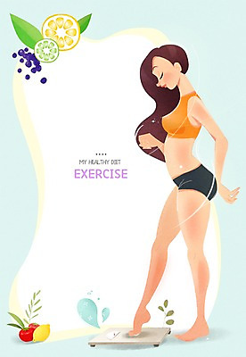 전신 PSD 여자 다이어트 토마토 일러스트 프레임 한명 성인 눈감음 레몬 몸매 체중계 국내일러스트 1 채소 과일 모션 건강 사람 파일형식