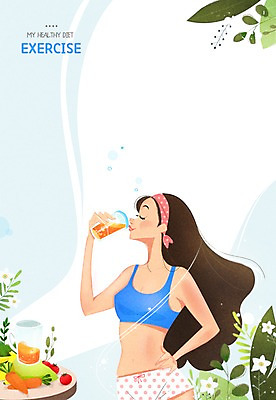 PSD 여자 허리손 다이어트 일러스트 방울토마토 프레임 한명 성인 눈감음 주스 당근 국내일러스트 1 음료 포즈 토마토 모션 뿌리채소 건강 사람 파일형식