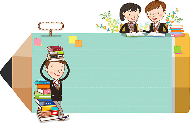 학생 여자 남자 교복 일러스트 청소년 프레임 책 세명 연필 스쿨라이프 국내일러스트 AI파일 라이프스타일 옷 학교 학용품 사람 필기구 파일형식 벡터