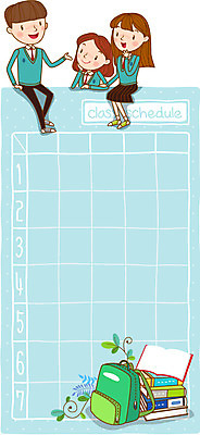 학생 여자 남자 교복 일러스트 청소년 책가방 프레임 책 세명 스쿨라이프 시간표 국내일러스트 AI파일 라이프스타일 옷 가방 학교 사람 계획 파일형식 벡터