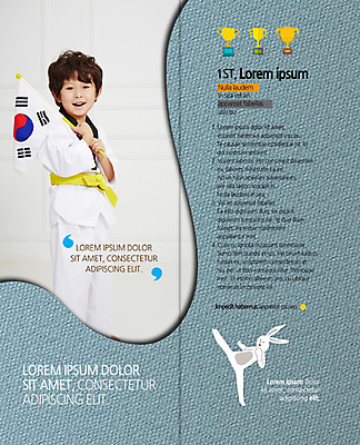 PSD 템플릿 편집 표지디자인 북디자인 출판디자인 내지 리플렛 2단접지 북커버 한명 웃음 소년 팜플렛 운동 한국인 깃발 토끼 킥 태극기 트로피 태권도 태권도복 반려 이미지템플릿 1 남자 어린이 포유류 모션 표정 건강 도복 사람 동양인 반려동물 격투기 국기 상_우승 파일형식