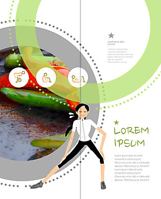 전신 PSD 템플릿 편집 표지디자인 북디자인 출판디자인 여자 내지 음식 리플렛 다이어트 2단접지 북커버 피망 한명 서기 팜플렛 성인 운동복 운동 스트레칭 아스파라거스 이미지템플릿 1 옷 채소 모션 건강 사람 파일형식