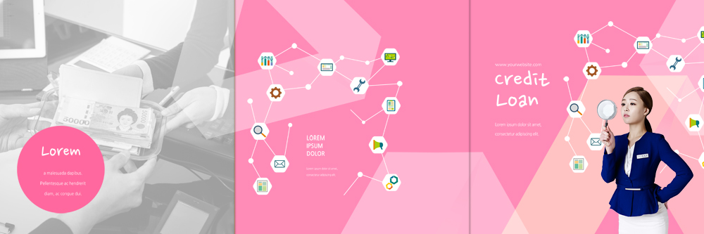 PSD 템플릿 편집 표지디자인 북디자인 출판디자인 여자 표지 리플렛 지폐 북커버 비즈니스 3단접지 돋보기 한명 팜플렛 상반신 20대 성인 금융 한국인 비즈니스우먼 은행 이미지템플릿 1 돈 사람 동양인 청년 경제 직장인 파일형식