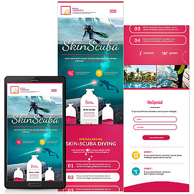 PSD 템플릿 남자 바다 여행 웹템플릿 모바일 여러명 성인 스쿠버다이빙 모바일웹 스쿠버다이빙용품 이미지템플릿 스포츠용품 다수 사람 수상스포츠 파일형식