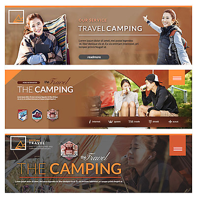 PSD 템플릿 배너 여자 남자 여행 웹템플릿 텐트 캠핑도구 여러명 성인 캠핑 한국인 이벤트배너 웹배너 이미지템플릿 다수 레저 사람 동양인 도구 파일형식