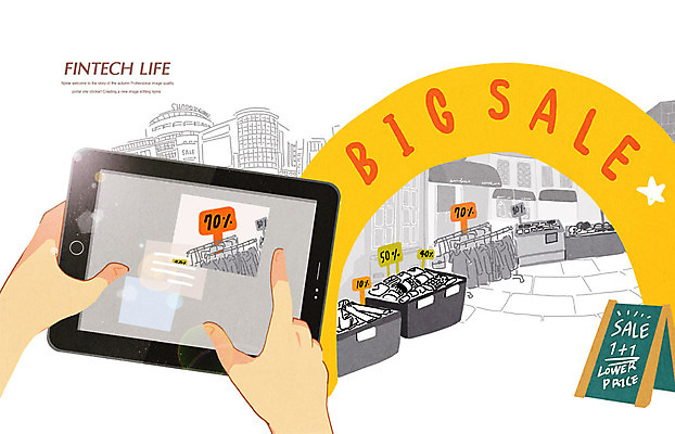 PSD 손 옷 일러스트 모바일 신체부위 쇼핑 태블릿 세일 결제 모바일쇼핑 핀테크 국내일러스트 사람 금융 전자제품 스마트기기 온라인쇼핑 파일형식