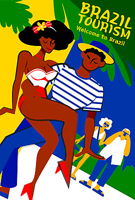 모자 여자 남자 포스터 여행 일러스트 열대 여러명 성인 여행객 사진촬영 축제 춤 머리띠 브라질 정열 리우 이국적 보사노바 국내일러스트 AI파일 잡화 음악 다수 장신구 문화예술 사람 촬영 남아메리카 파일형식 벡터