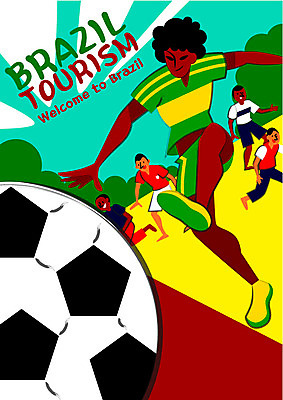 남자 포스터 여행 일러스트 축구공 열대 여러명 성인 야자수 축제 축구 브라질 야자수잎 정열 리우 이국적 국내일러스트 AI파일 나무 다수 잎 공 축구용품 사람 구기 남아메리카 파일형식 벡터