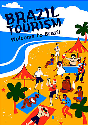 여자 남자 포스터 바다 여행 일러스트 열대 여러명 성인 해변 선글라스 야자수 여행객 축제 기타 춤 파라솔 선탠 코코넛 브라질 정열 리우 이국적 국내일러스트 AI파일 나무 안경 다수 과일 현악기 문화예술 사람 남아메리카 파일형식 벡터