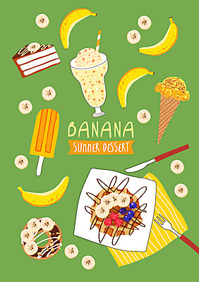 백그라운드 포크 일러스트 디저트 여름음식 바나나 사람없음 여름 나이프 도넛 조각케이크 와플 바나나쉐이크 바나나아이스크림 바나나주스 국내일러스트 AI파일 식기 계절 음식 과일 아이스크림 케이크 칼 과일주스 쉐이크 파일형식 벡터 여름_계절