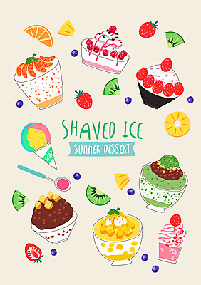 백그라운드 일러스트 딸기 디저트 여름음식 키위 사람없음 여름 숟가락 파인애플 빙수 아이스크림콘 팥빙수 과일빙수 딸기빙수 제철음식 국내일러스트 AI파일 계절 음식 과일 수저 열대과일 콘 제철 파일형식 벡터 여름_계절