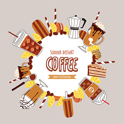 커피 백그라운드 일러스트 디저트 여름음식 프레임 빨대 사람없음 여름 숟가락 원두 아이스커피 마카롱 막대아이스크림 아이스아메리카노 커피쉐이크 모카포트 국내일러스트 AI파일 계절 음료 음식 주전자 아이스크림 수저 아메리카노 쉐이크 파일형식 벡터 여름_계절